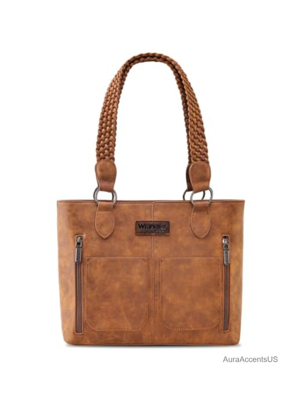 Wrangler Distressed Tote Bag for Women Multi Pockets Shoulder Bag